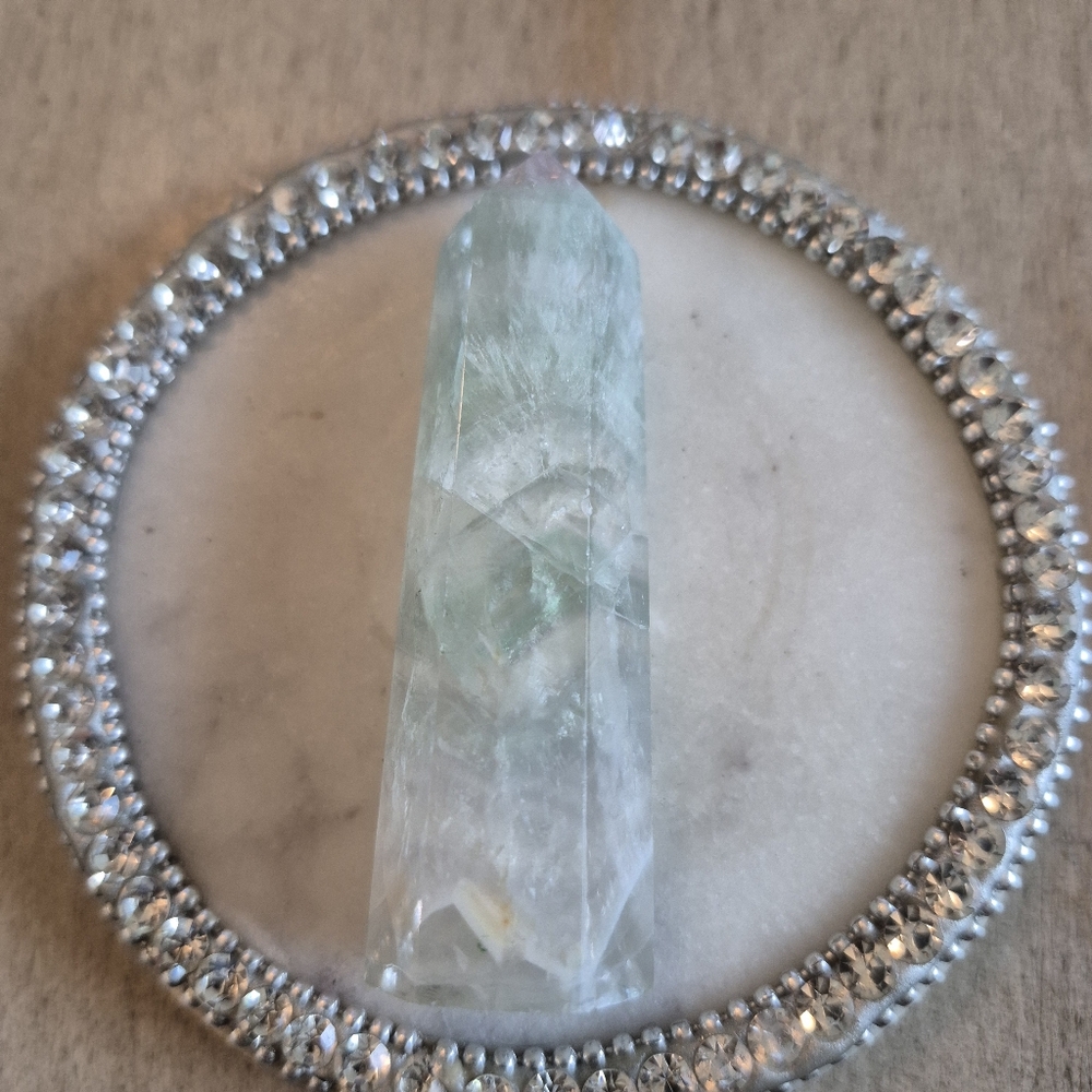 Natural Fluorite Crystal Point Obelisk Tower #D - Picture 5 of 8